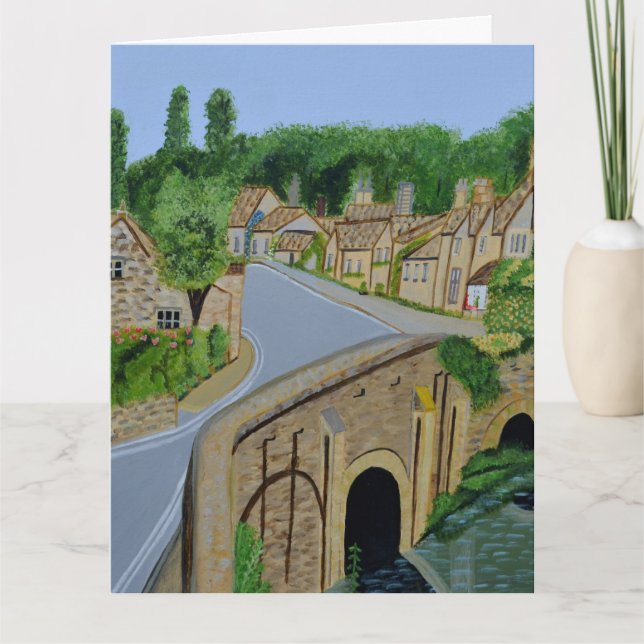 Cotswolds Village England greeting card  Kort (Framsida)