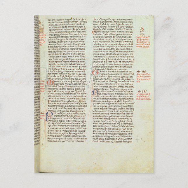 Cott Nero D II f.114 Adrian IV Vykort (Framsida)