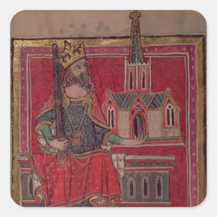 Cott Nero D VIII Offa, kung av Mercia Fyrkantigt Klistermärke