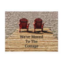 Cottage Adirondack-stolar Red Rustic Sjö Flytta