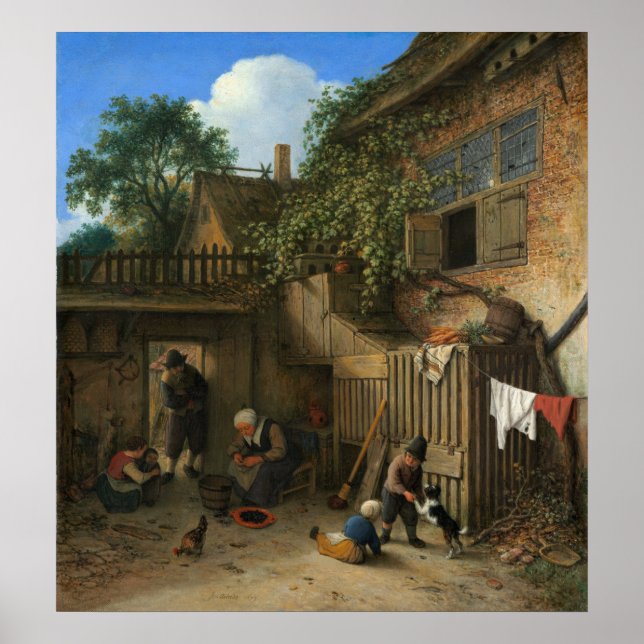 Cottage - Adriaen van Ostade Fine Art Poster (Framsidan)
