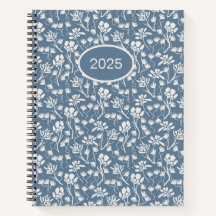 Cottage Blommigt Denim Blue