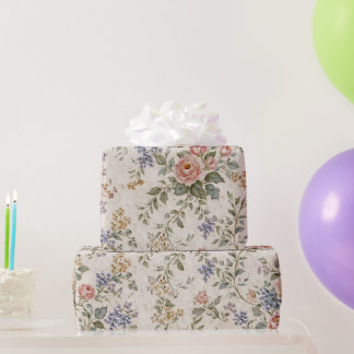 Cottage Blush Blue Floral Pattern Presentpapper