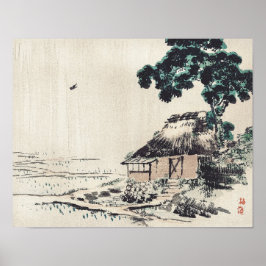 Cottage by Kōno Bairei Poster