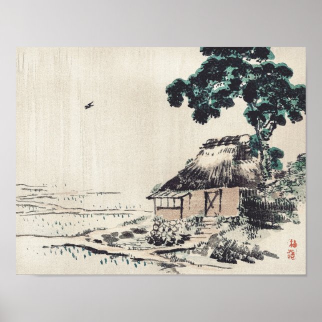 Cottage by Kōno Bairei Poster (Framsidan)