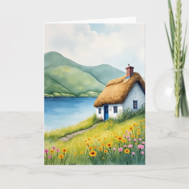 Cottage By The Loch View Card Kort (Framsida)