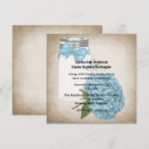 Cottage Chic Hydrangea och Mason Burk Bröllop