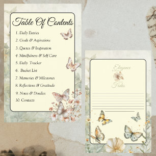 Cottage Chic Wildblomme Binder Innehåll Page