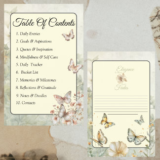Cottage Chic Wildblomme Binder Innehåll Page
