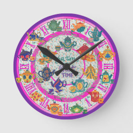 Cottage Core Farmhouse Tea Shop Kitchen Cafe Rund Klocka