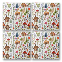 Cottage Core Whimsical Village, svamp, natur