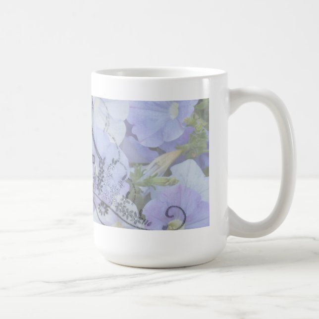 Cottage Embroidery & Petunias Kaffemugg (Höger)