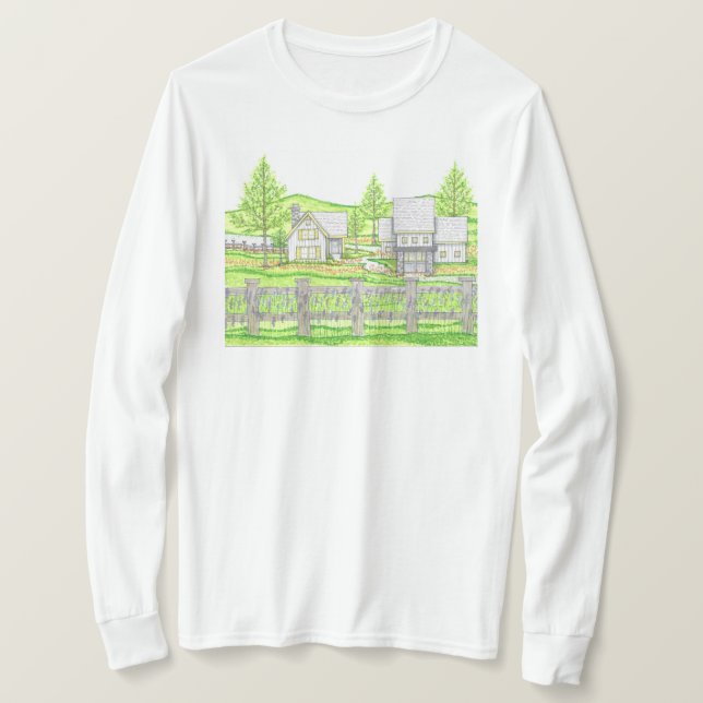 Cottage Farm Långärmad T-shirt (Design framsida)