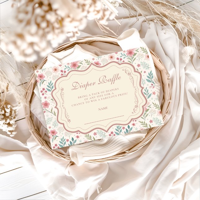 Cottage Garden Antique Diapper Raffle Tilläggskort (Skapare uppladdad)