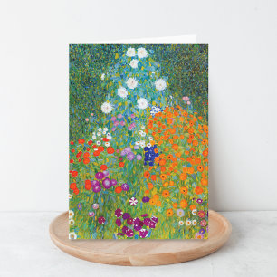 Cottage Garden Blommigt Gustav Klimt Kort