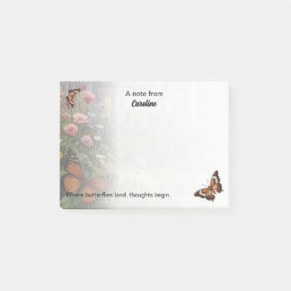 Cottage Garden ・ Butterflies & Blooms Post-it Block