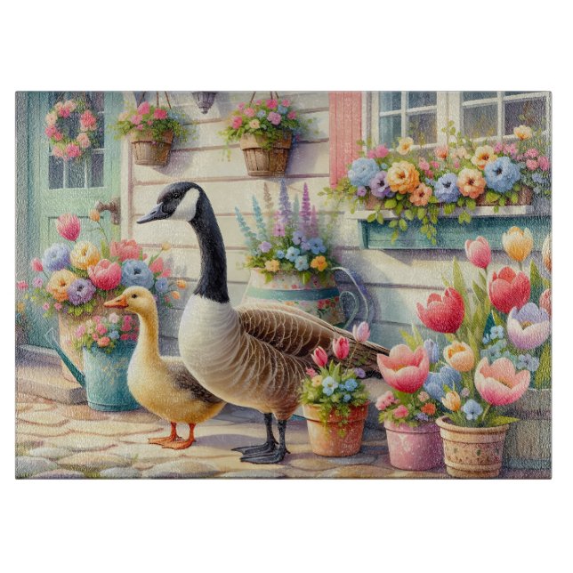 Cottage Garden Geese Spring Illustration (Framsidan)