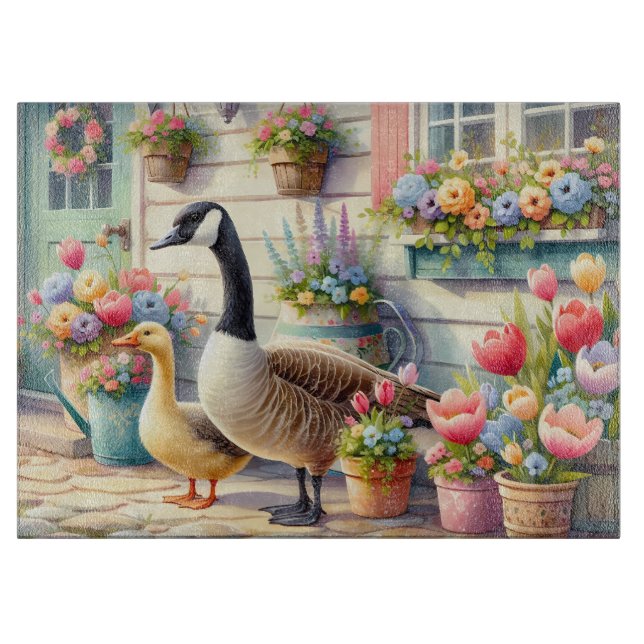 Cottage Garden Geese Spring Illustration (Framsidan)