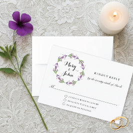 Cottage Garden Greenery Watercolor Bröllop OSA Kort