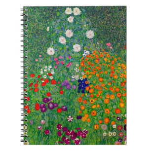 Cottage Garden Gustav Klimt Anteckningsbok