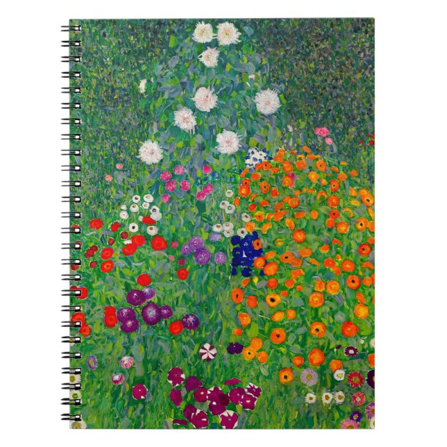 Cottage Garden Gustav Klimt Anteckningsbok (Framsidan)
