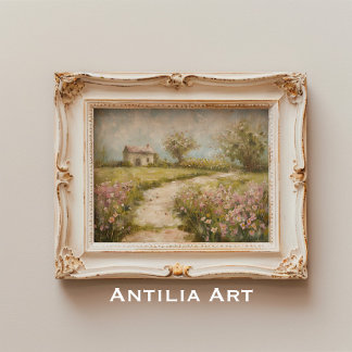Cottage Garden Pathway Painting Vår Ligcape Poster