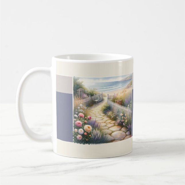 Cottage Garden Väg till havet Kaffemugg (Vänster)