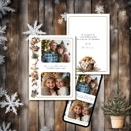 Cottage Hygge Two Photo jul Card Julkort