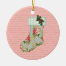 Cottage jul Stocking Ornament