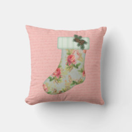 Cottage Jul Stocking Pillow Kudde