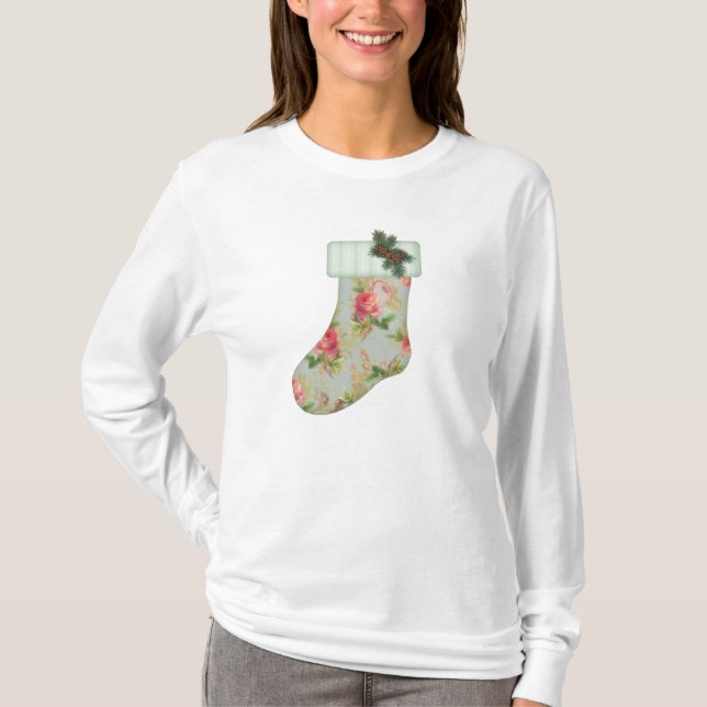 Cottage jul Stocking Shirt T (Framsida)
