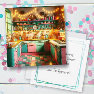 Cottage Kitsch Retro Kitchen jul Kort