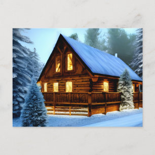 Cottage Land norra Cabin Gräs Vykort