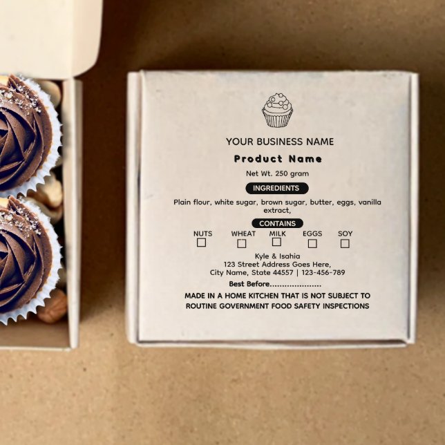 Cottage Law Food label Square Stämpel (Skapare uppladdad)