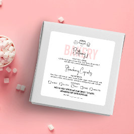 Cottage Law Label Bakery Feminine Ingredients Fyrkantigt Klistermärke