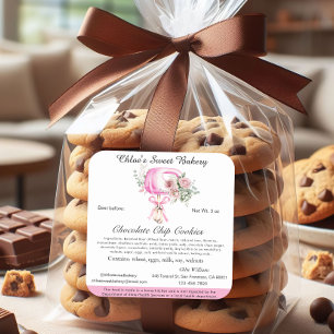 Cottage Law Label Home Bakery Mixer Fyrkantigt Klistermärke