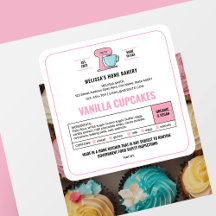 Cottage Law Label  Rosa White Bakery Sticker