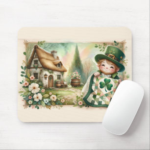 Cottage Leprechaun Lapptäcke Scen Musmatta