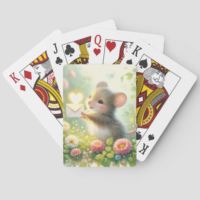 Cottage Mouse Love Letter Meadow Casinokort (Baksidan)