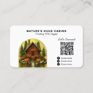 *~* Cottage PHOTO Cabin Rental QR AP49-LOGOTYP Visitkort