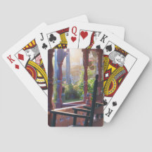 Cottage Porch i Tidigt Sol - Martha's Vineyard