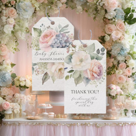 Cottage Ro Garden Sweet Rosa Flicka Shower Presentetikett