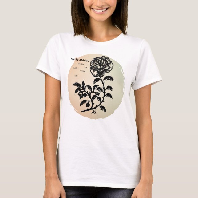 Cottage Ro Magic on Peach T Shirt (Framsida)