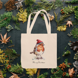 Cottage Robin Julmarknadsstil Tygkasse