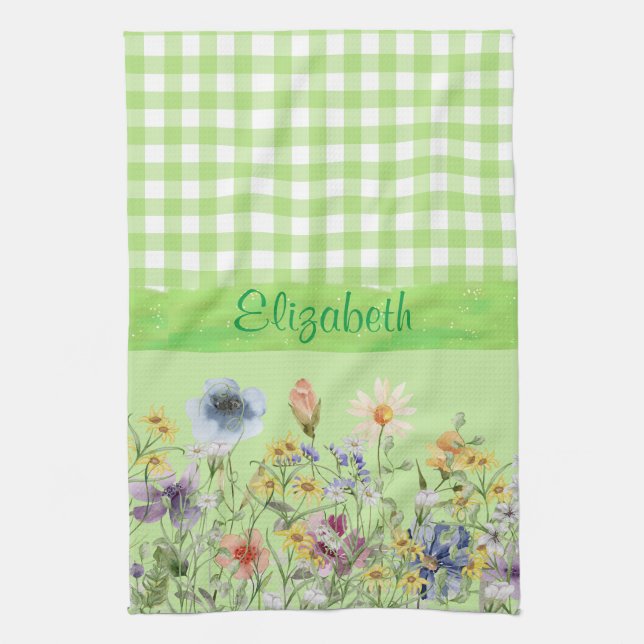 Cottage Stil Wildblommor Kökshandduk (Vertikal)