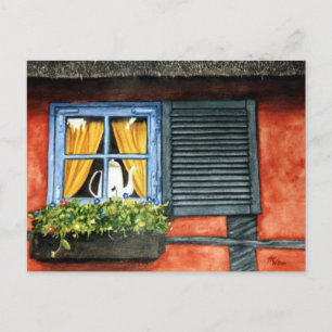 Cottage Window Vykort