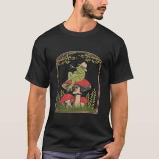 Cottagecore Aesthetic Frog Goblincore Mushroom Toa T Shirt