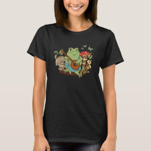 Cottagecore Aesthetic Frog Spela Banjo T Shirt