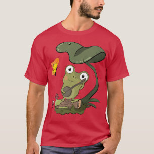 Cottagecore Aesthetic Kawaii Cute Frog Banjo Butte T Shirt