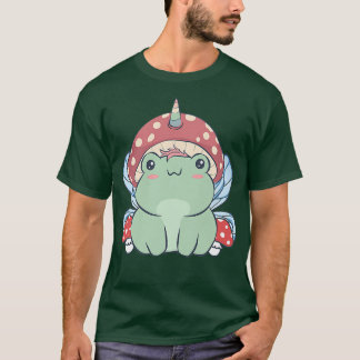 Cottagecore Aesthetic Kawaii Fairy Unicorn Frog Mu T Shirt
